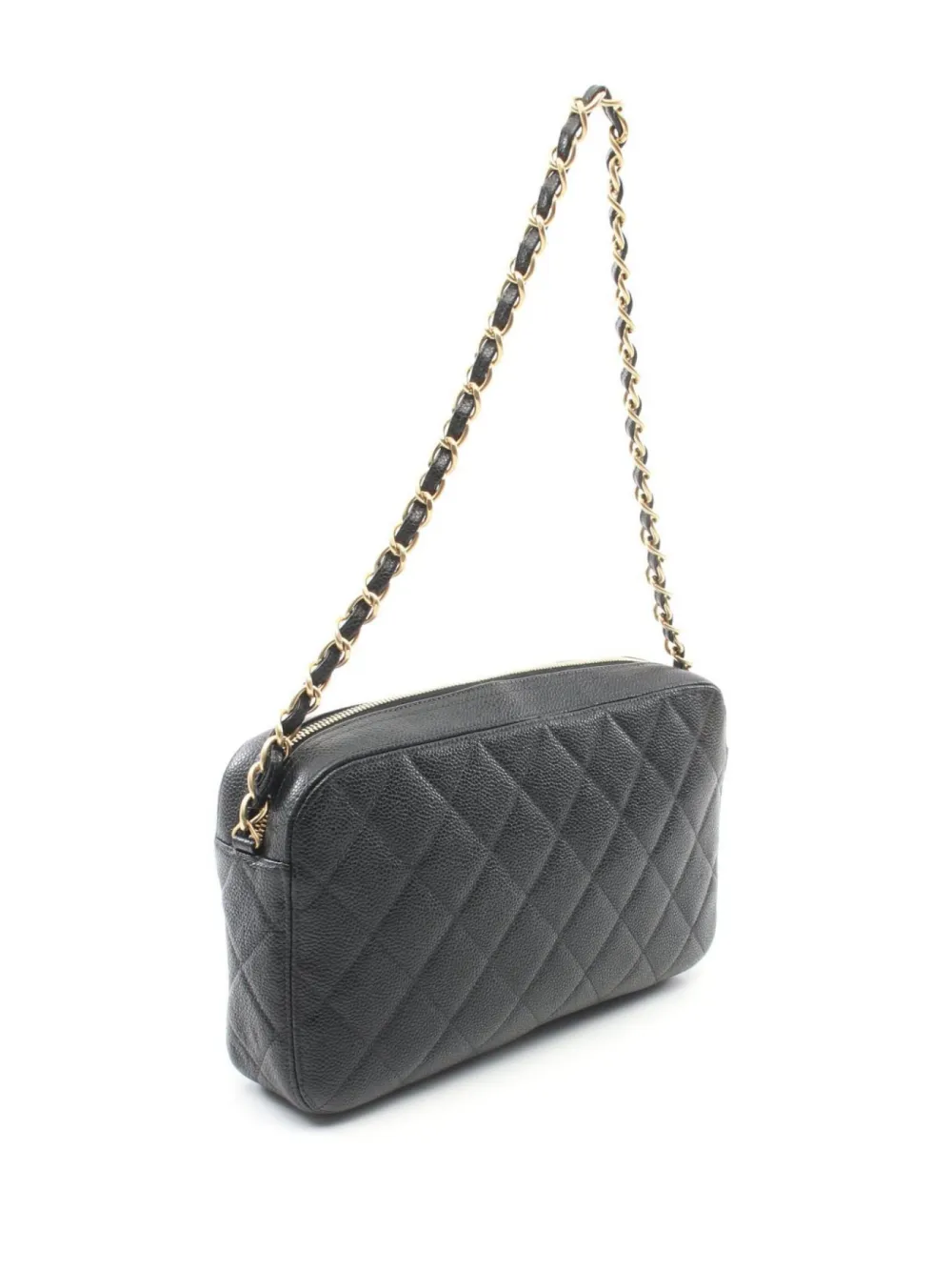 CHANEL Pre-Owned 2000-2002 gewatteerde schoudertas - Zwart