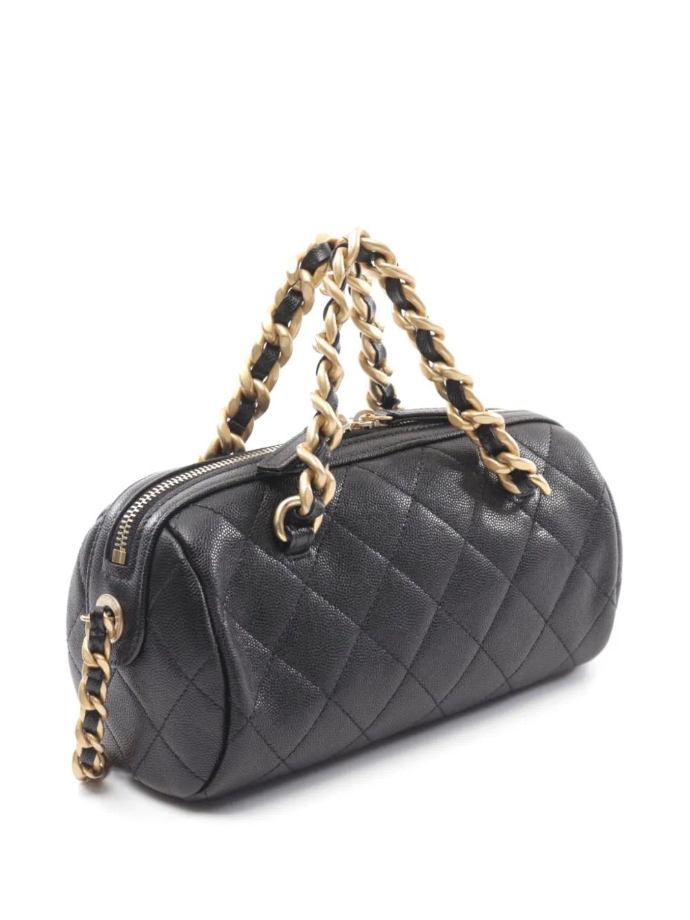 CHANEL Pre-Owned 2020-2021 quilted bowling bag - Zwart