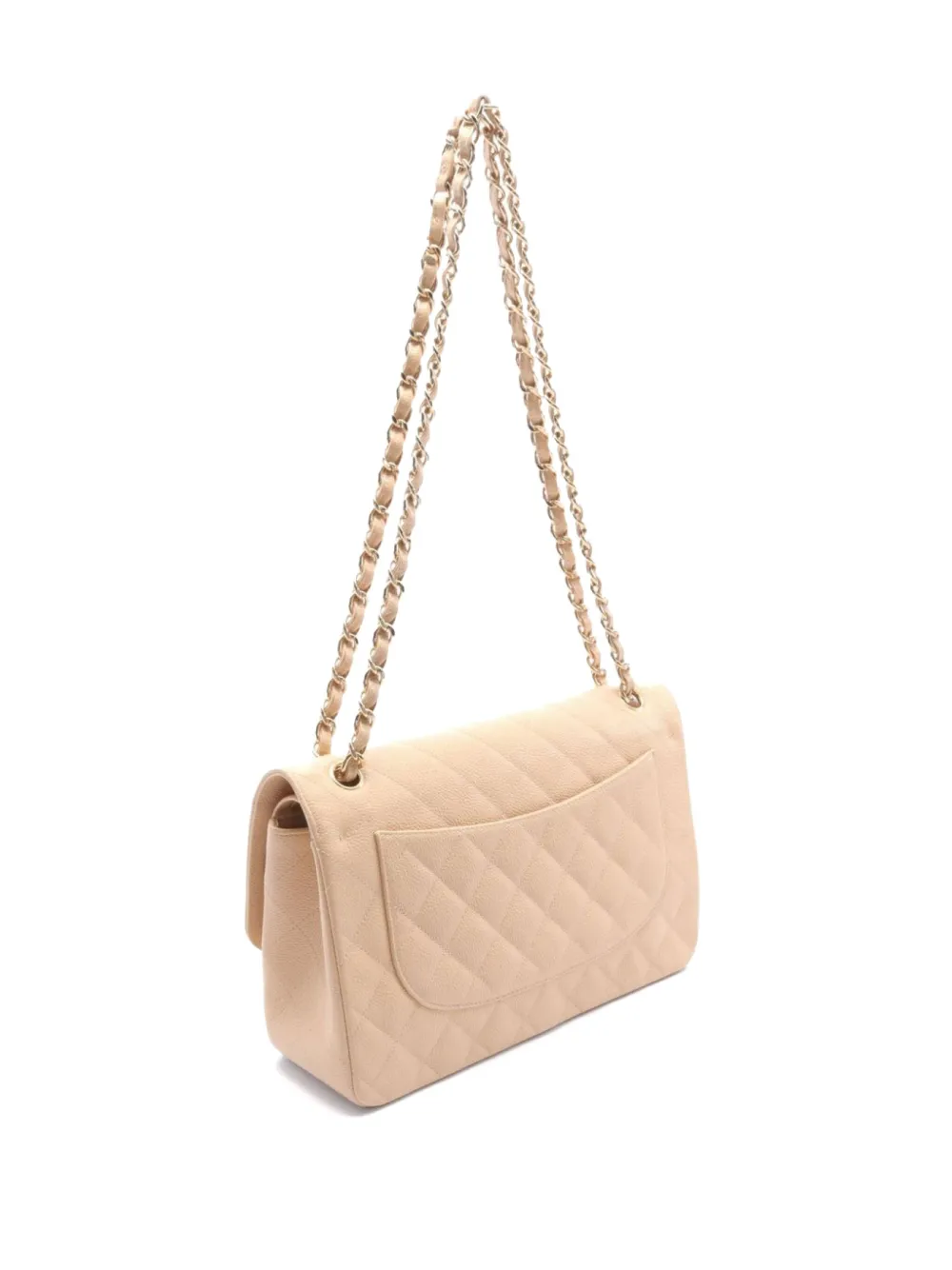 CHANEL Pre-Owned 2013-2014 large Decamatlassé 30 shoulder bag - Beige