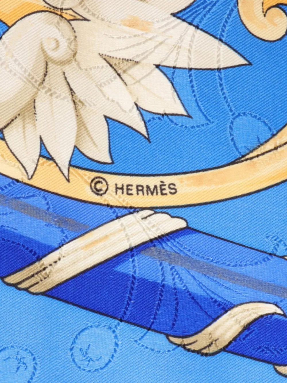 Hermès Pre-Owned 2000s Daimyo Princes du Soleil Levant sjaal - Blauw