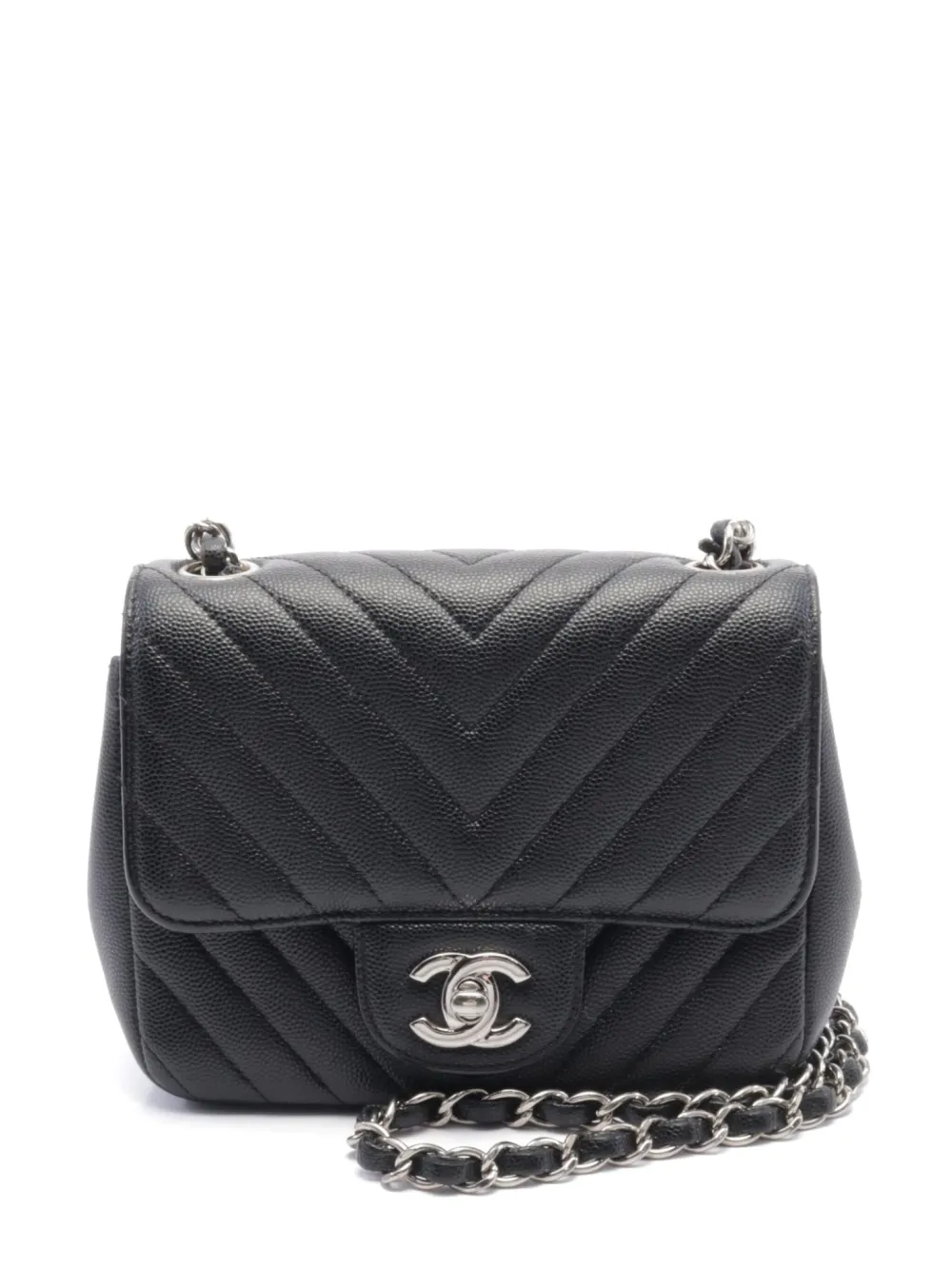 CHANEL Pre-Owned 2017-2018 マトラッセ ショルダーバッグ ミニ - ブラック CHANEL Pre-Owned 2017-2018 マトラッセ ショルダーバッグ ミニ - ブラック