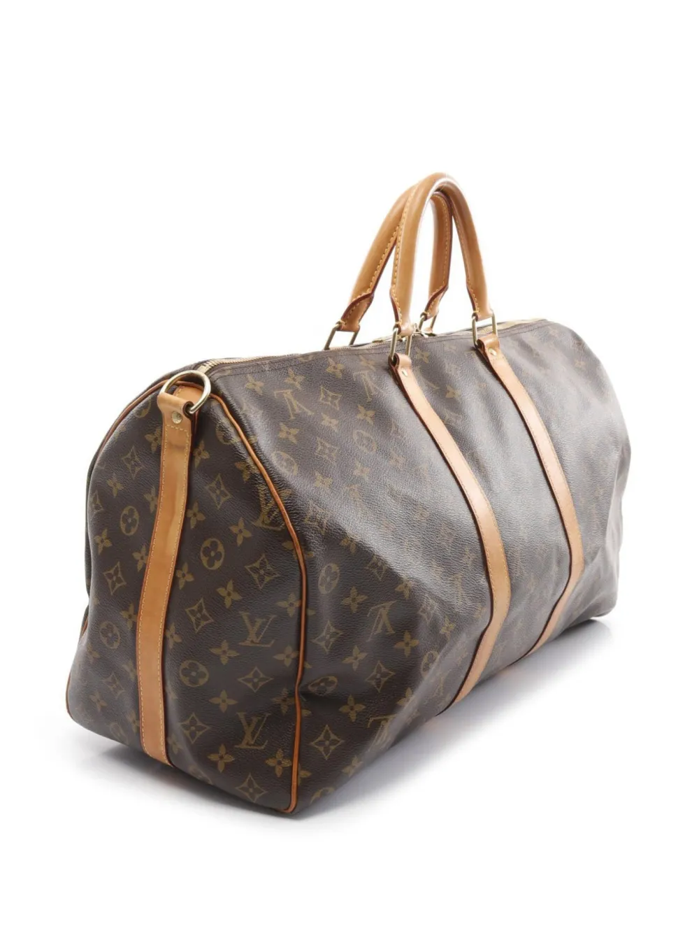 Louis Vuitton Pre-Owned 2015 Keepal Bandoliere 50 two-way travel bag - Bruin