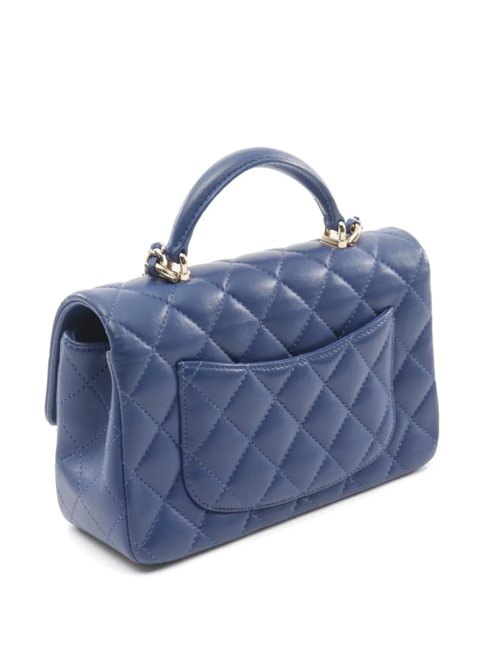 CHANEL Pre-Owned 2021 mini quilted shoulder bag - Blauw