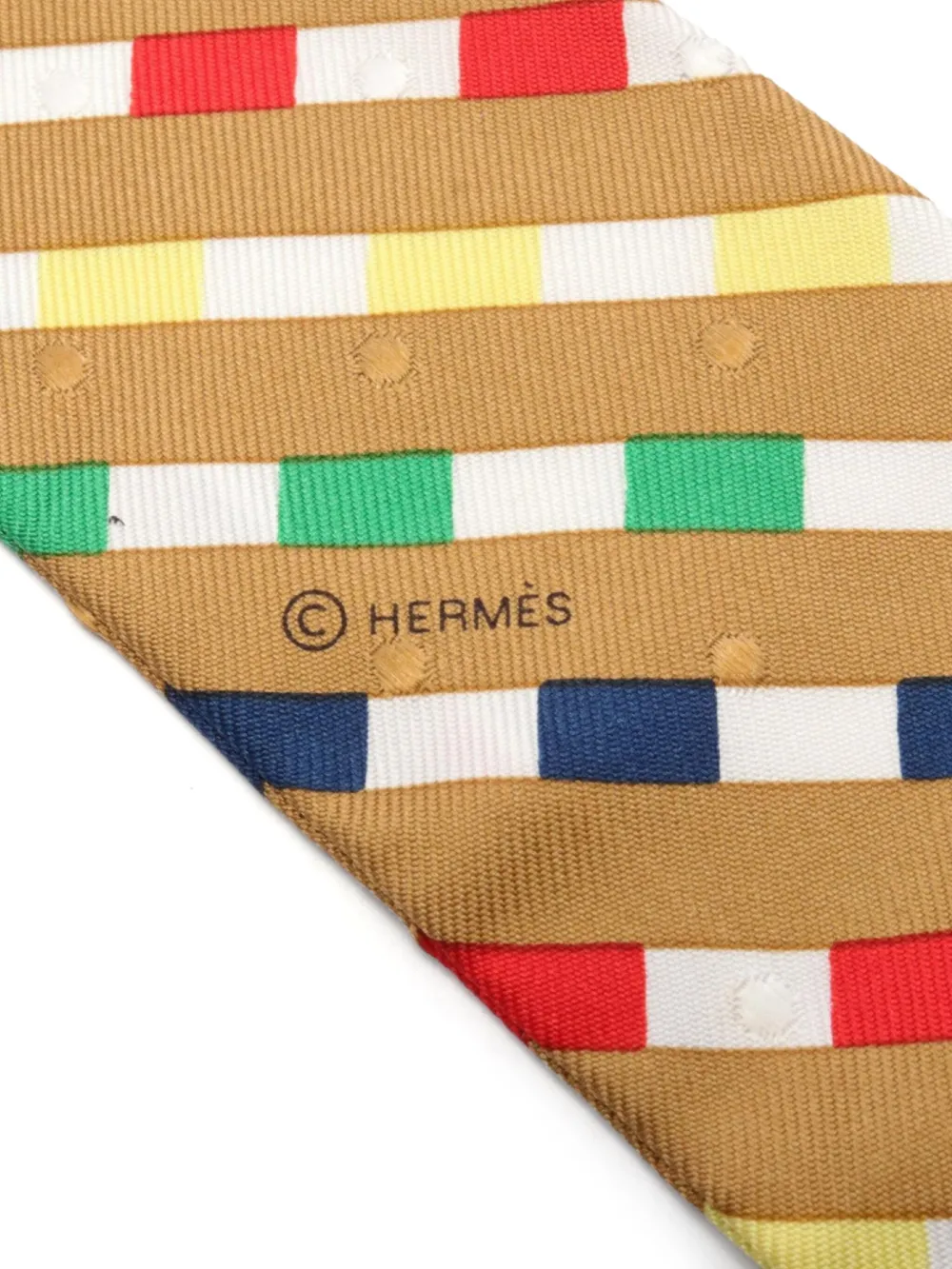 Hermès Pre-Owned 2000s Twilly Bouclerie Moderne sjaal - Bruin