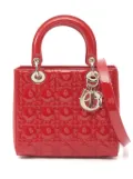 Christian Dior Pre-Owned 2010s Lady Dior Cannage tote bag - Red