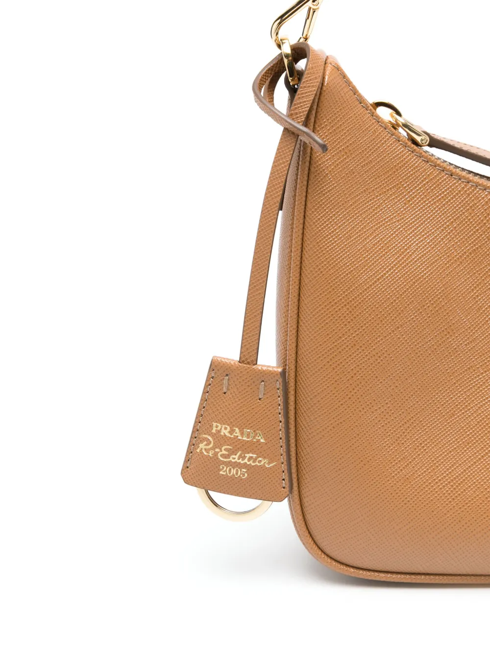 Prada Re-Edition 2005 leren schoudertas Bruin