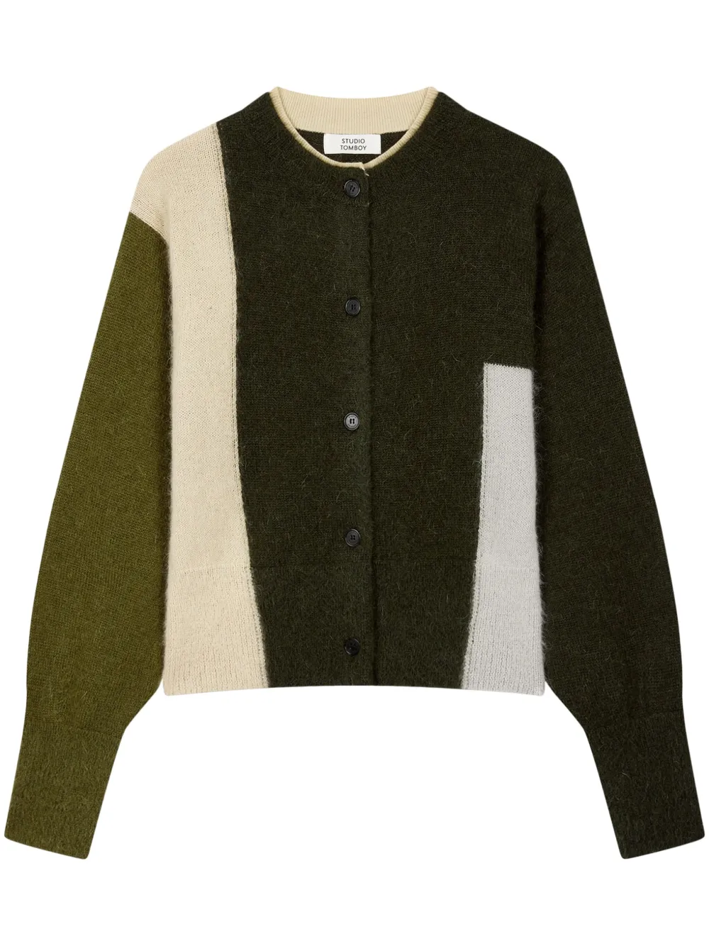 STUDIO TOMBOY colour-block cardigan | Green | Image 1
