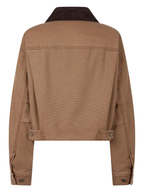 STUDIO TOMBOY corduroy-collar Cropped Jacket | Neutrals STUDIO TOMBOY corduroy-collar Cropped Jacket | Neutrals