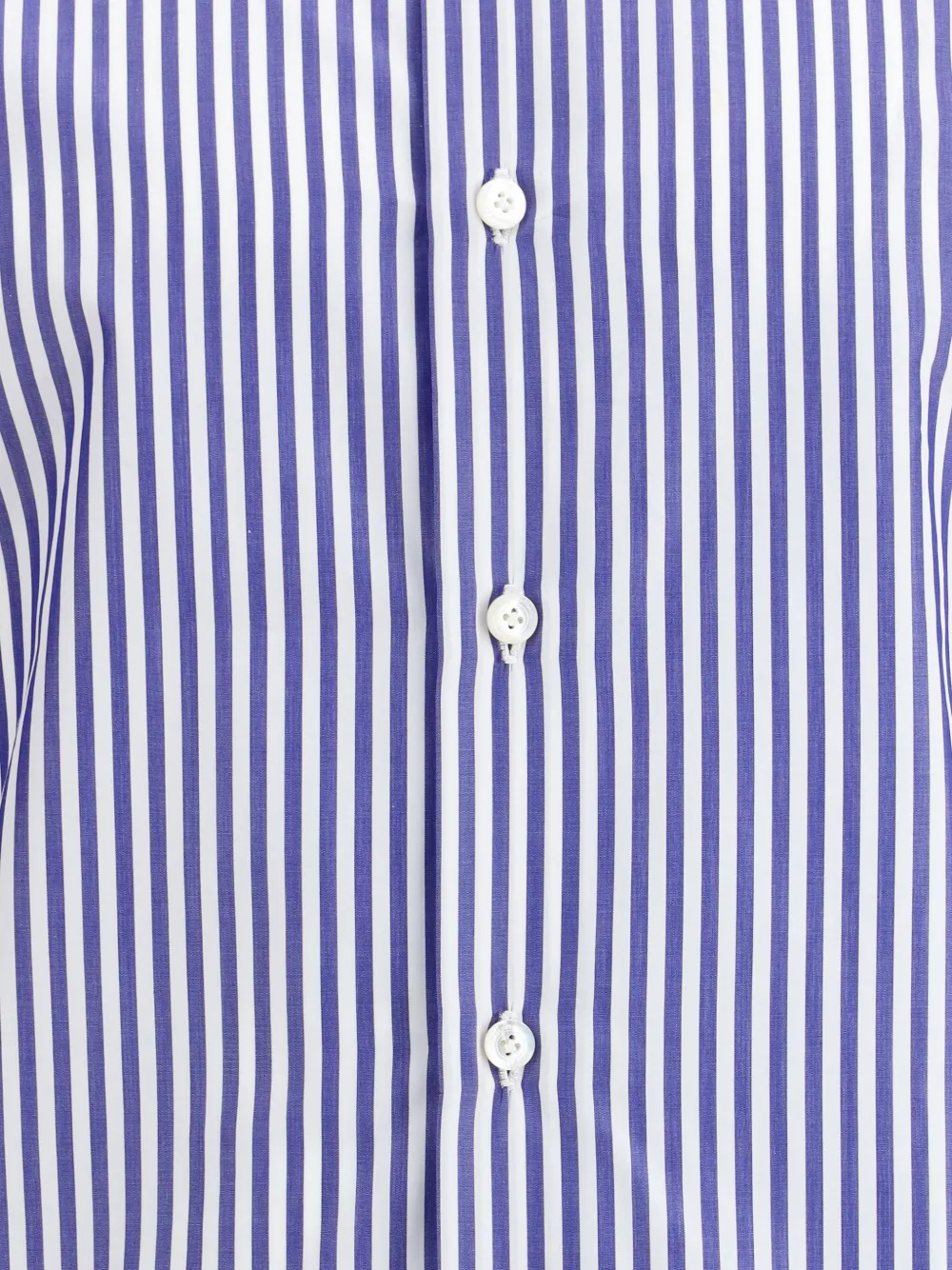Shop Finamore 1925 Napoli Striped Cotton Shirt In Blue