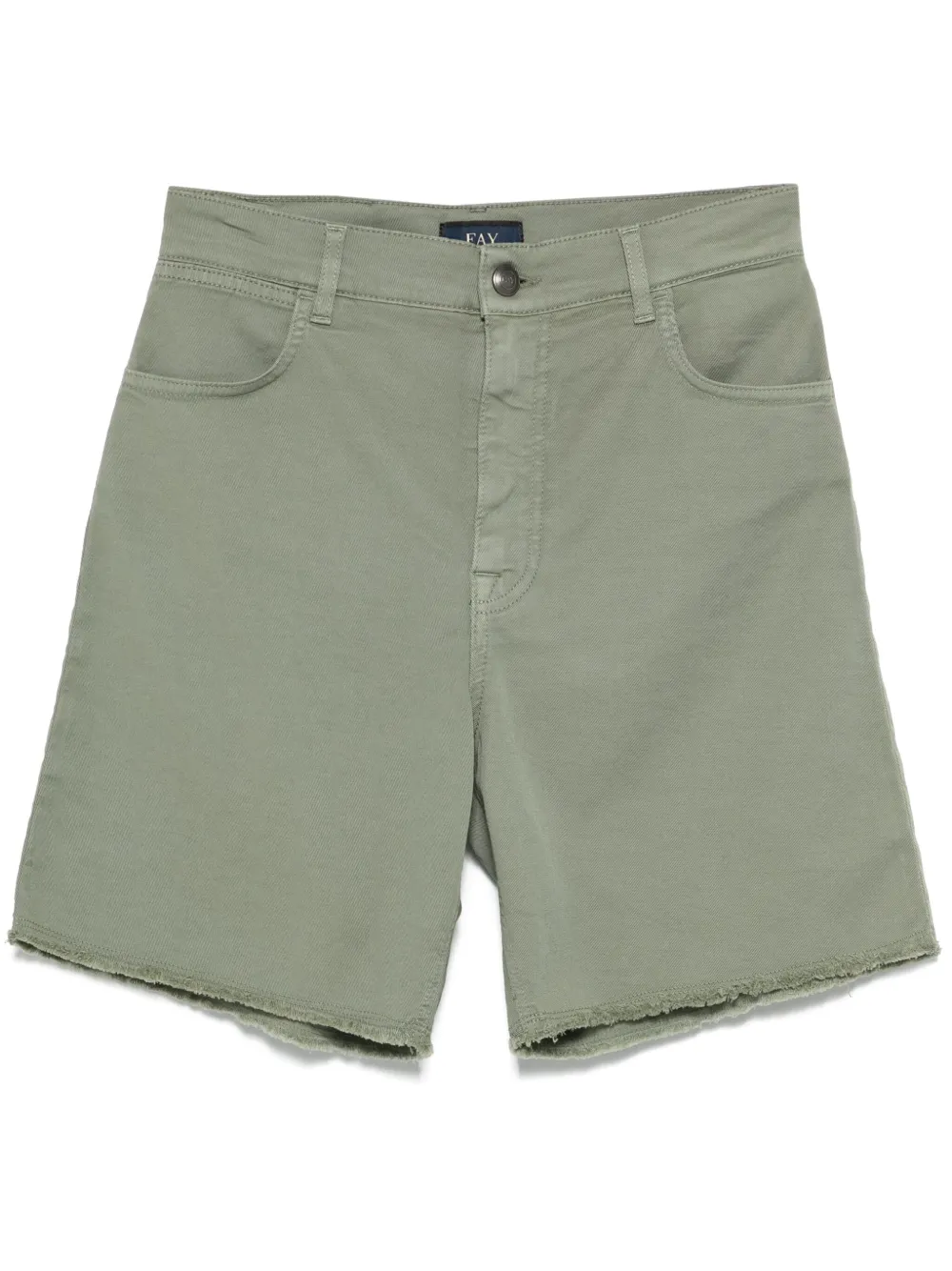 frayed-hem shorts