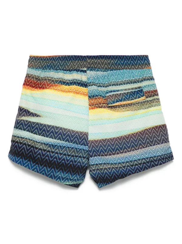 Missoni zigzag-print Swim Shorts Blue FARFETCH IN
