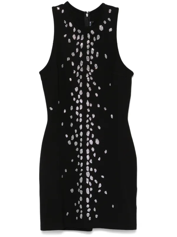 David Koma Crystal-embellished Mini Dress in Black