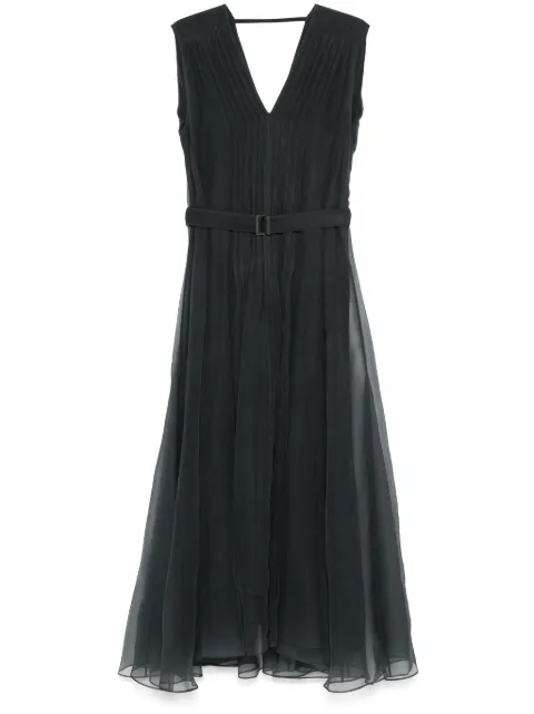 Brunello Cucinelli pleated belted dress