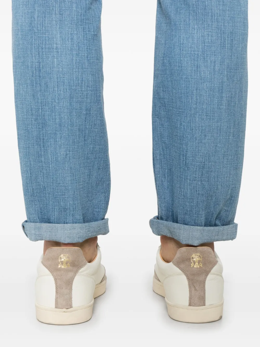 Brunello Cucinelli Jeans met cuffs C1470 DENIM CHIARO