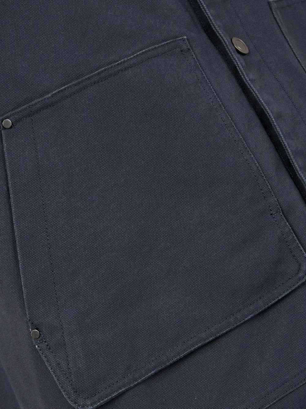 STUDIO TOMBOY Canvas jack met ribfluwelen kraag Grijs