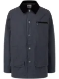 STUDIO TOMBOY corduroy-collar canvas jacket - Grey