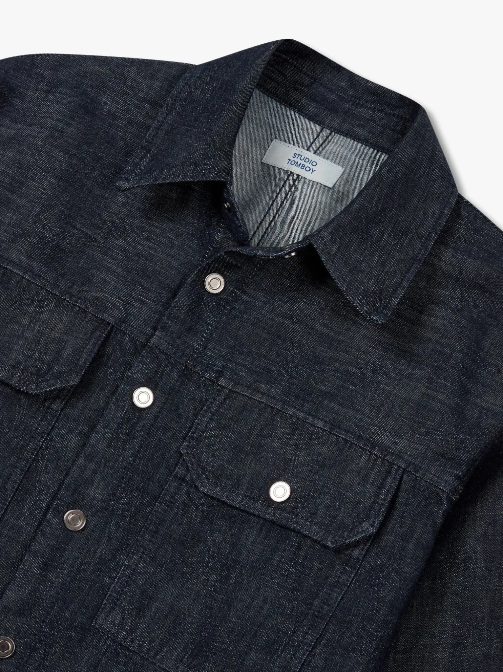STUDIO TOMBOY Denim shirt met zakken Blauw