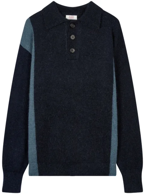 STUDIO TOMBOY fine-knit polo shirt