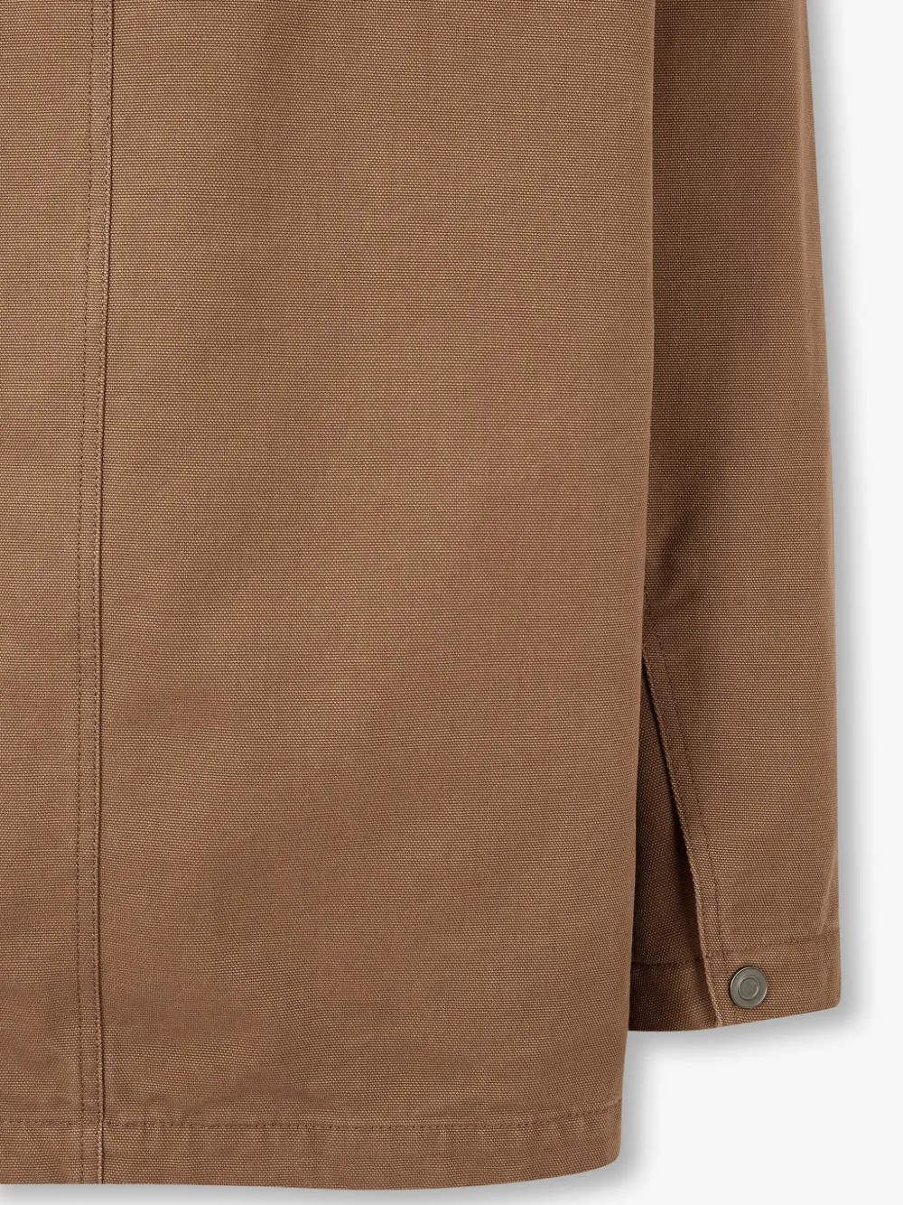 STUDIO TOMBOY Canvas jack met ribfluwelen kraag Bruin