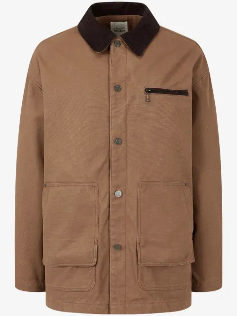 TOMBOY corduroy-collar canvas jacket
