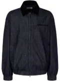 STUDIO TOMBOY corduroy-collar denim jacket - Blue