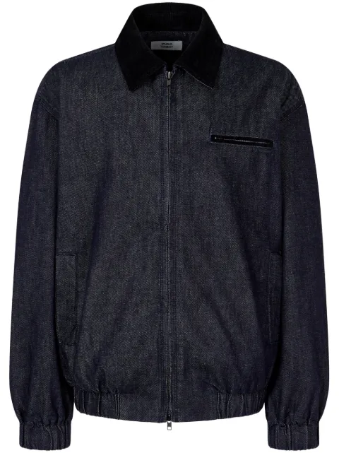 STUDIO TOMBOY corduroy-collar denim jacket