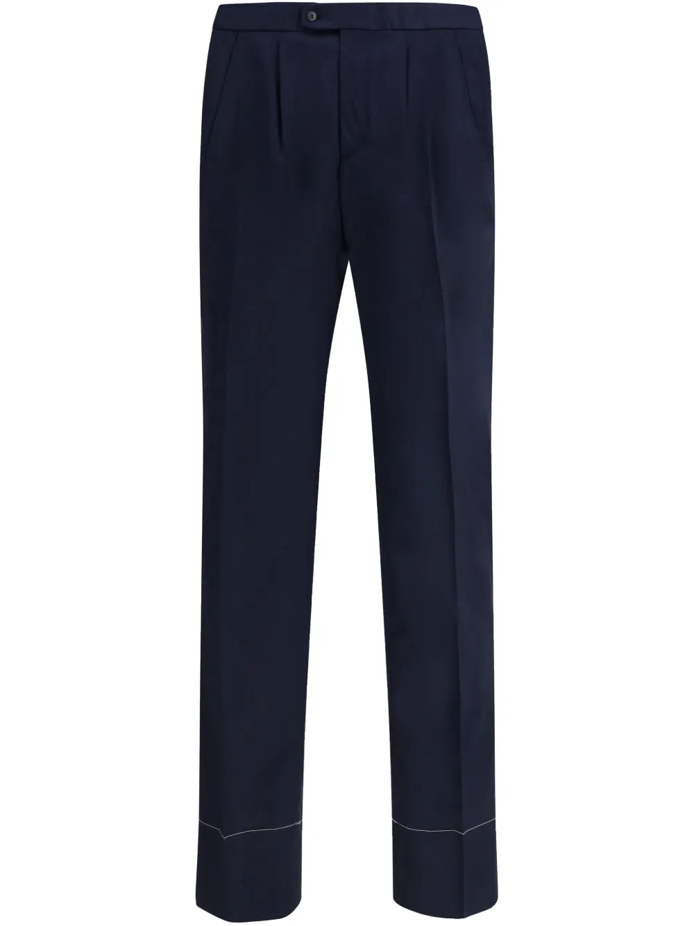 Brioni stitch-detailing trousers | Blue | Image 1