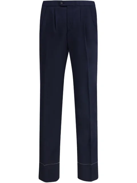 Brioni stitch-detailing trousers 
