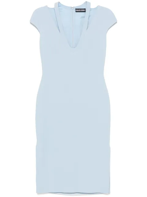David Koma vestido midi cady