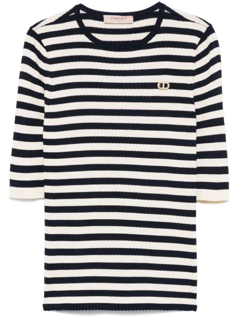 TWINSET striped short-sleeve T-shirt 