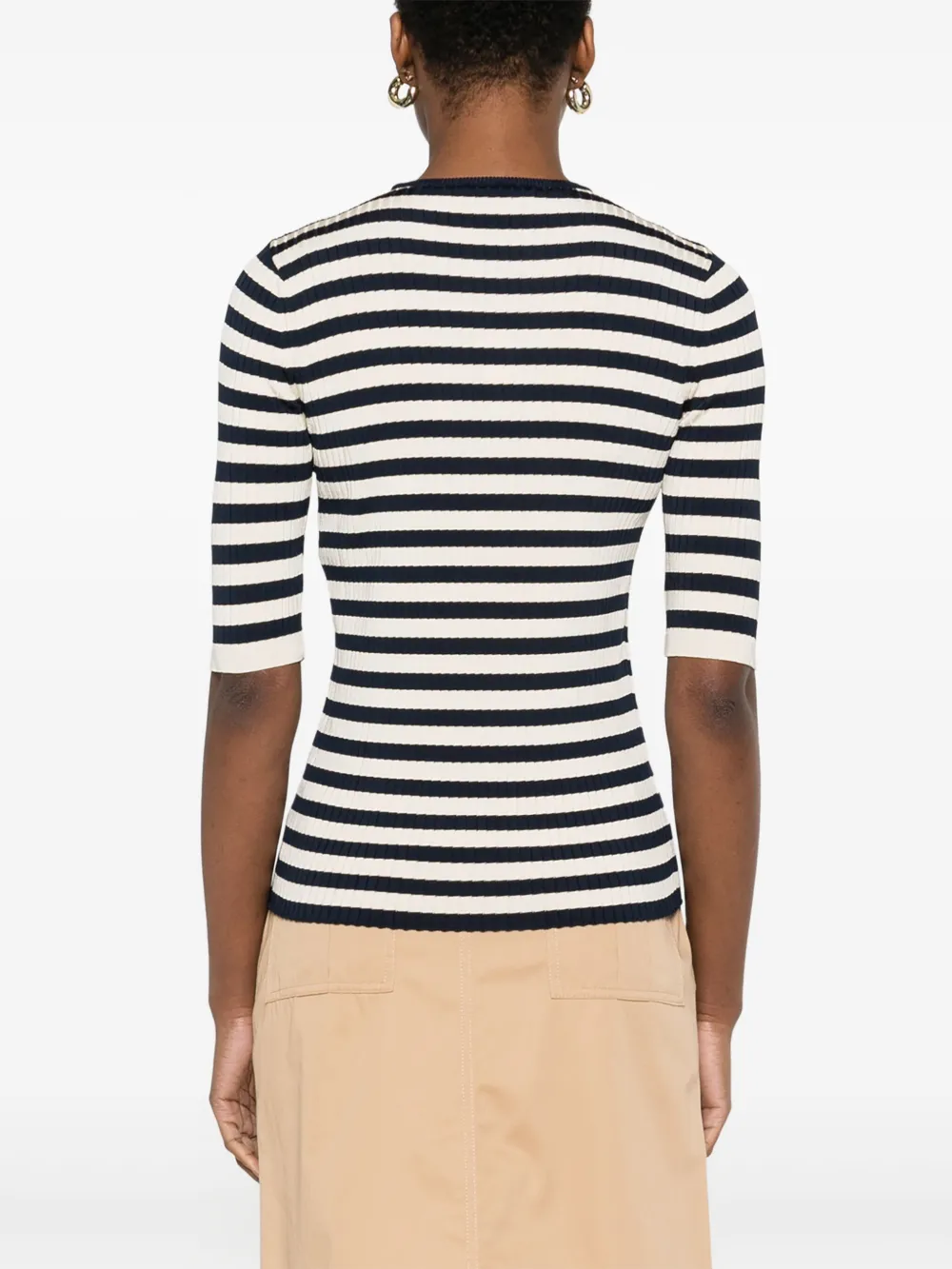 TWINSET Gestreept T-shirt Blauw