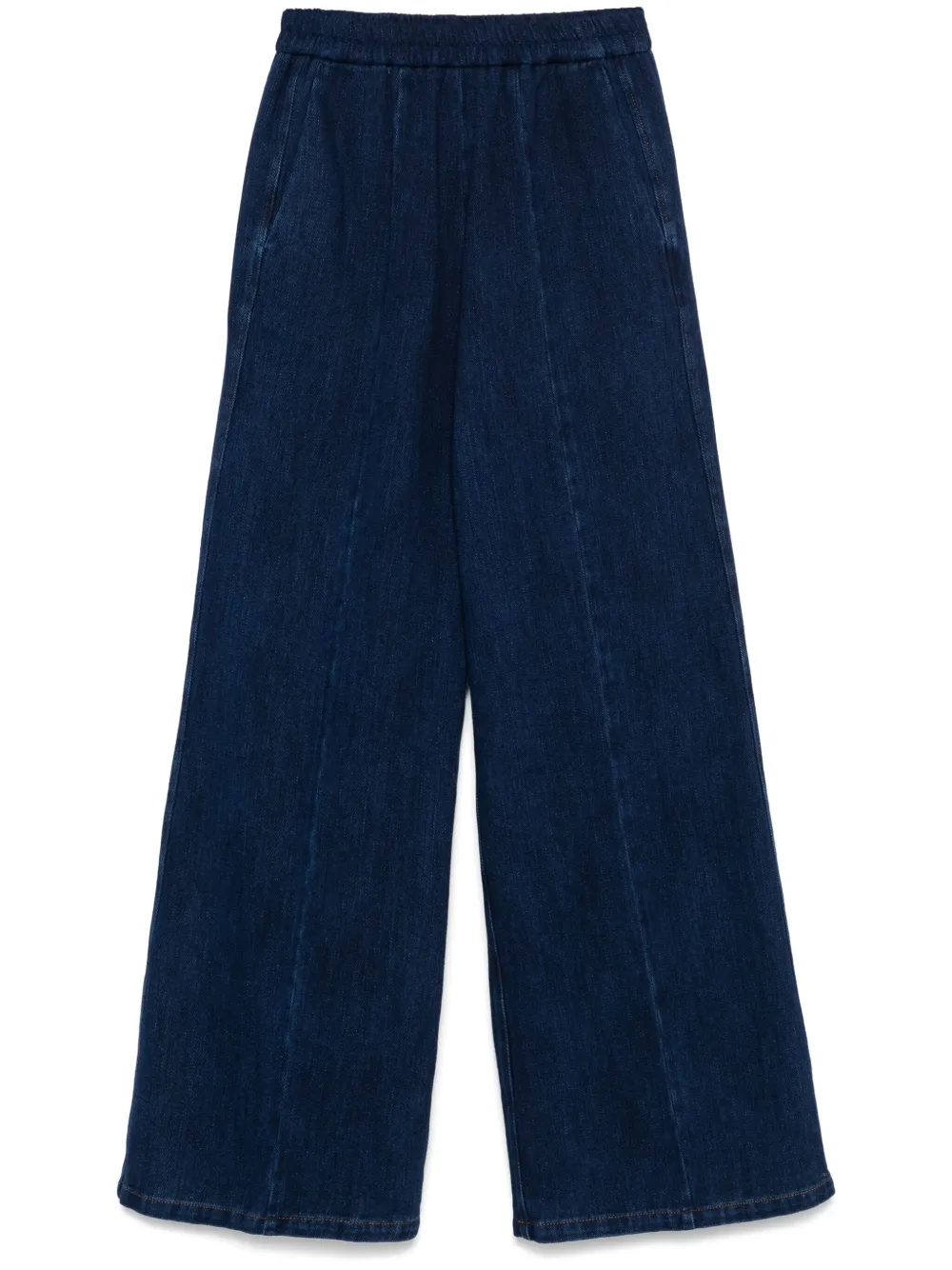 Shop Forte Forte Palazzo Trousers In Blue