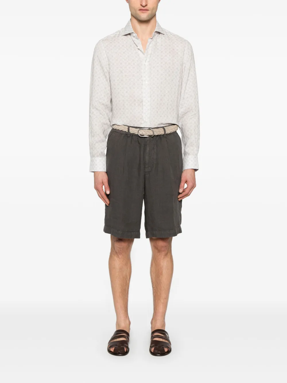 Brunello Cucinelli Linnen shorts - Bruin