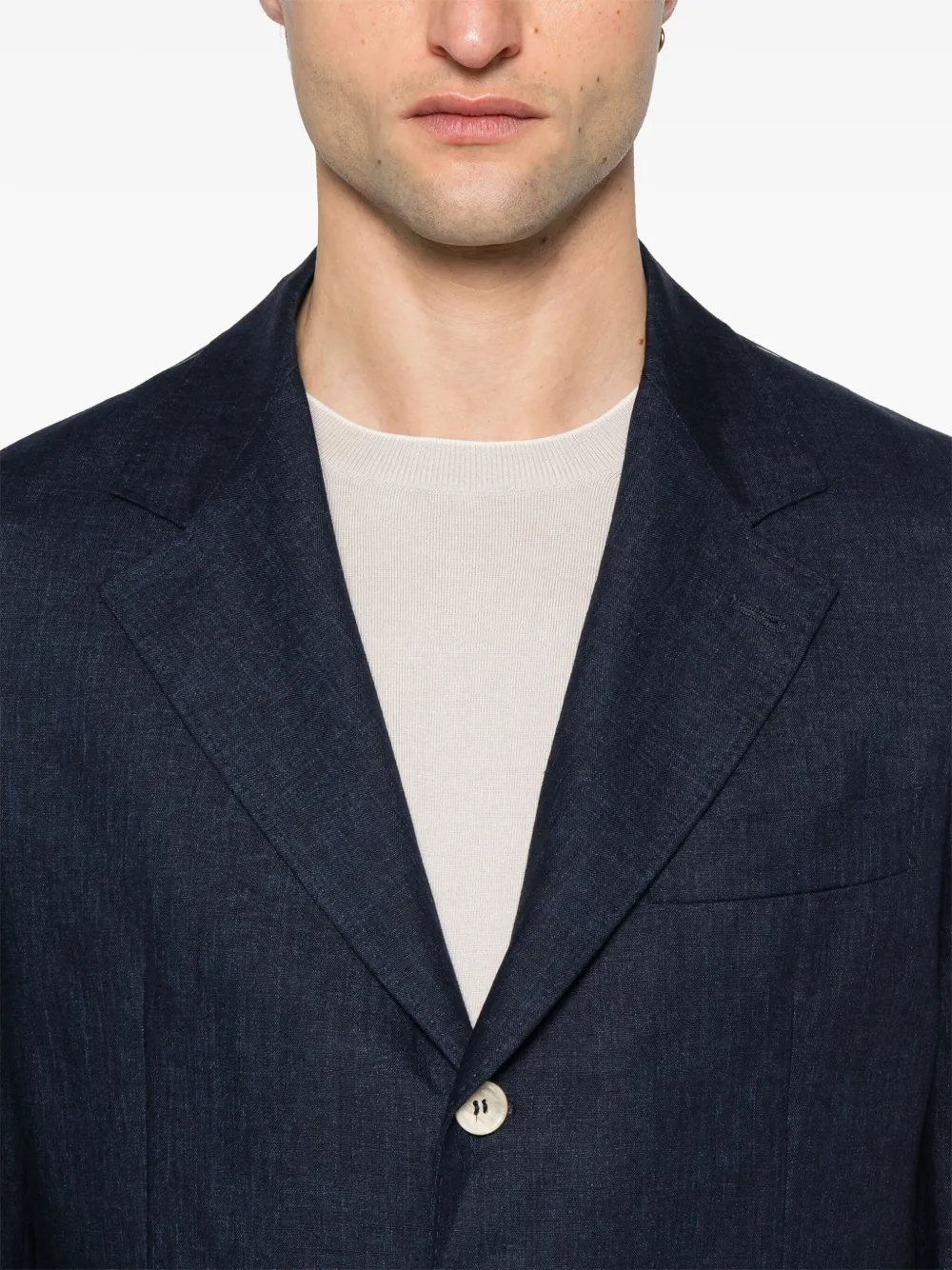 Brunello Cucinelli Linnen blazer Blauw