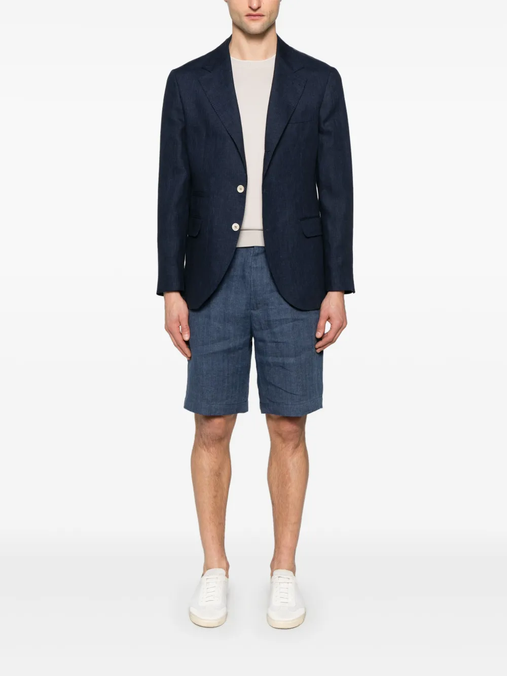 Brunello Cucinelli Linnen blazer - Blauw