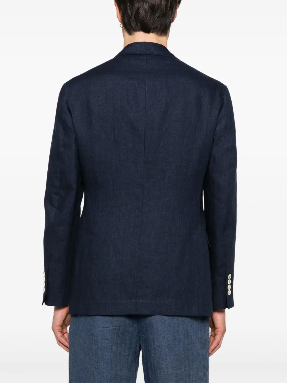 Brunello Cucinelli Linnen blazer Blauw
