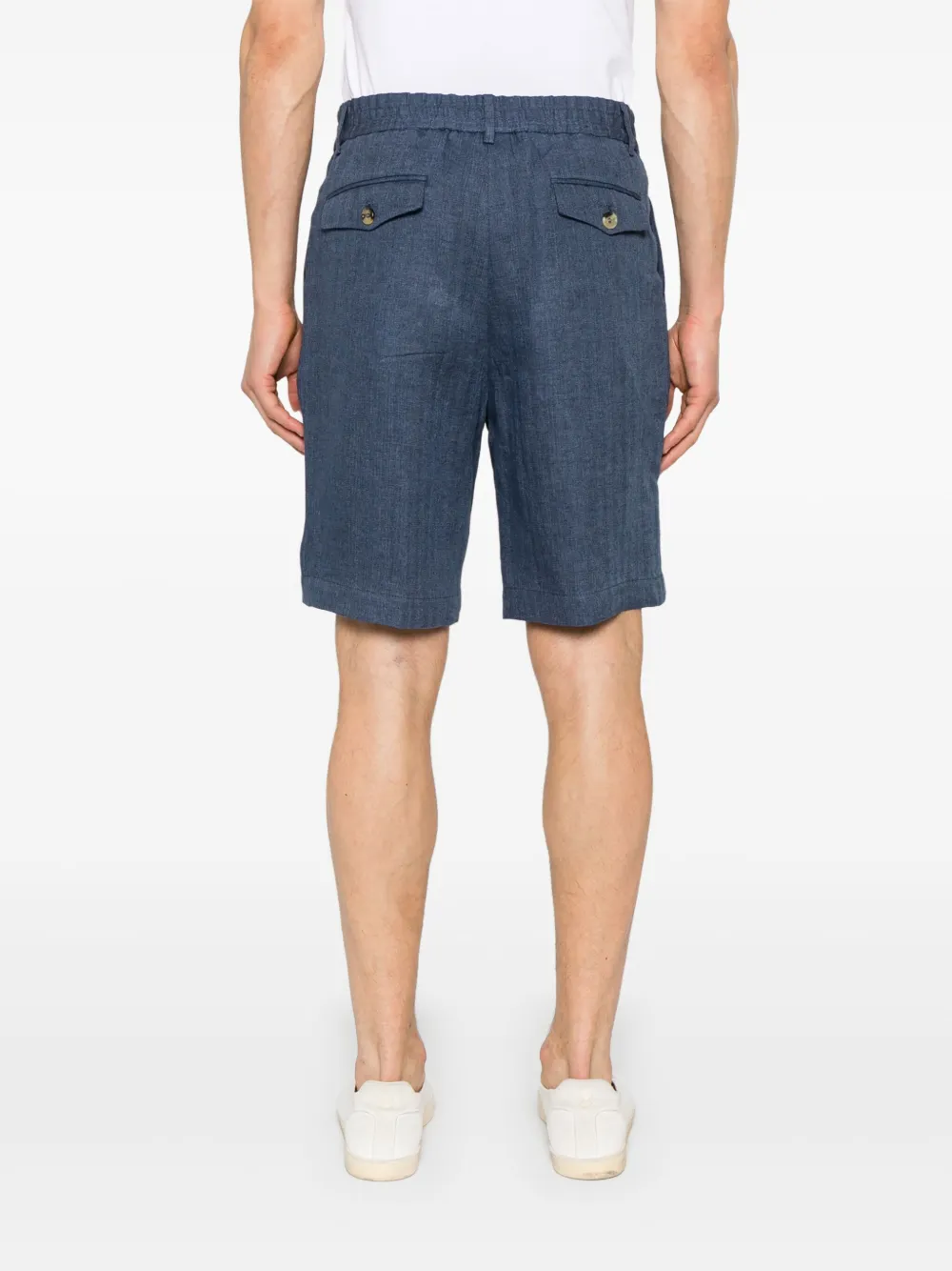 Brunello Cucinelli Linnen shorts Blauw