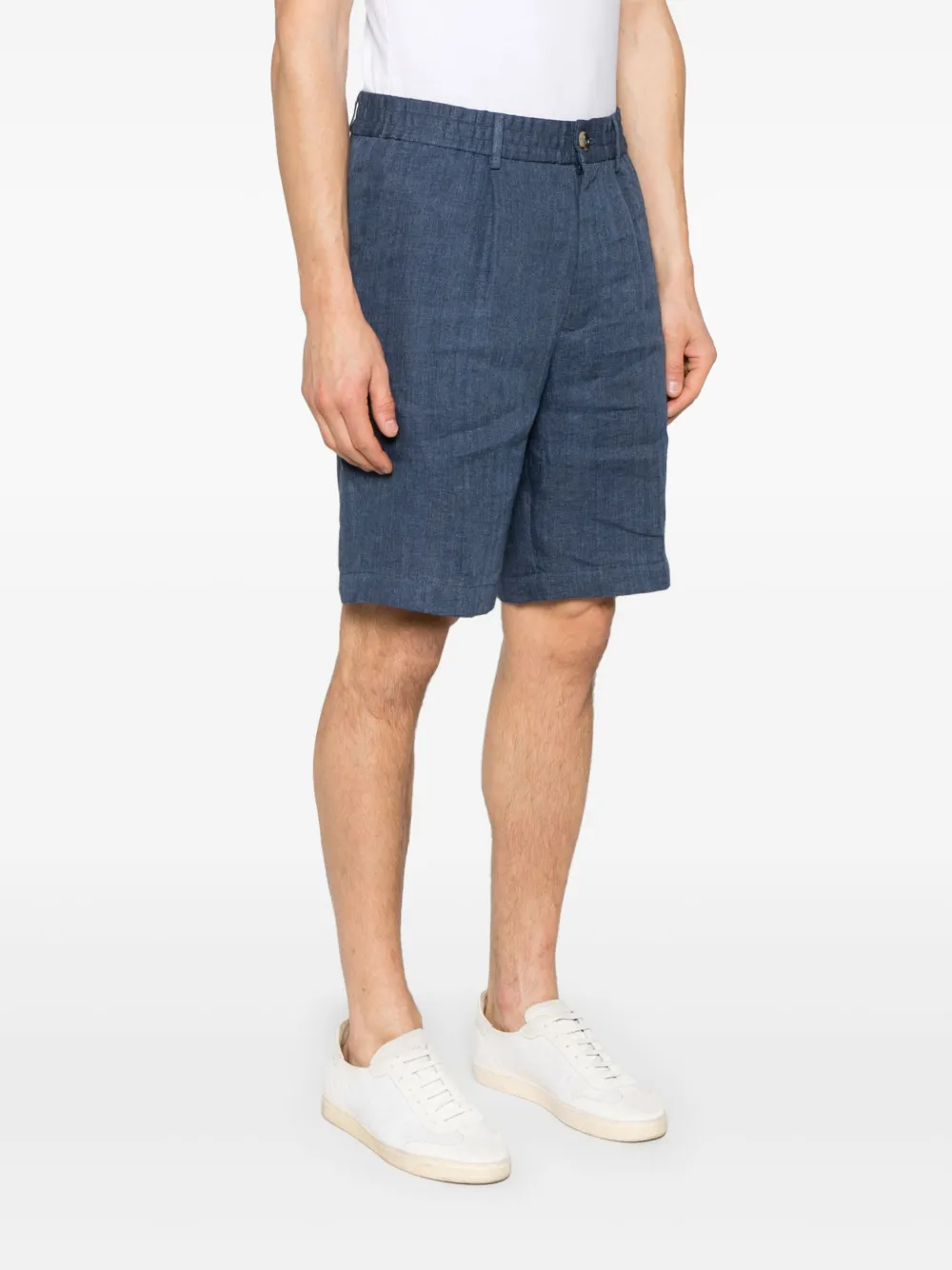 Brunello Cucinelli Linnen shorts Blauw