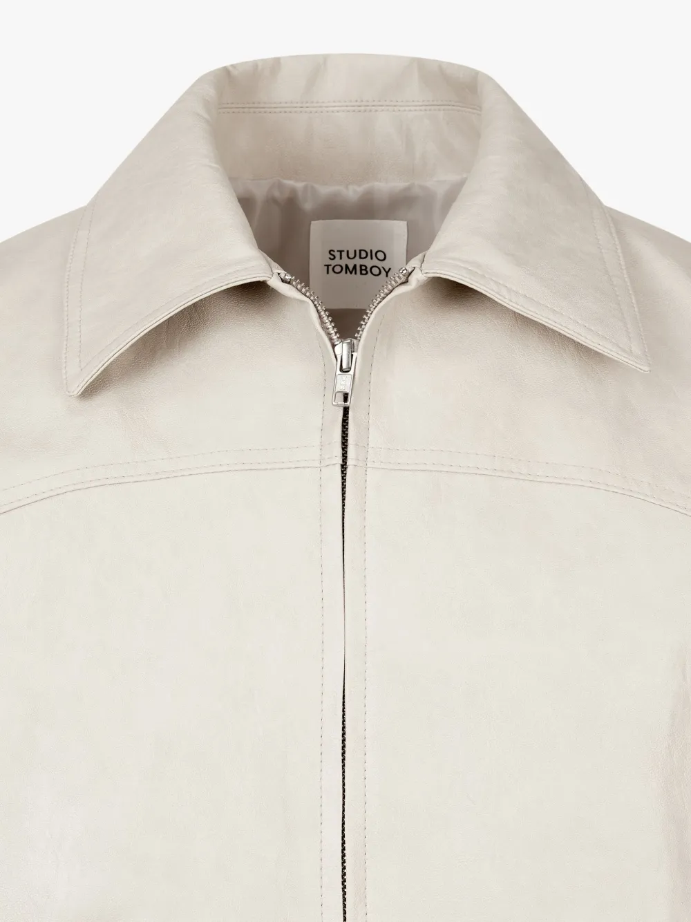 STUDIO TOMBOY Bomberjack van imitatieleer Beige