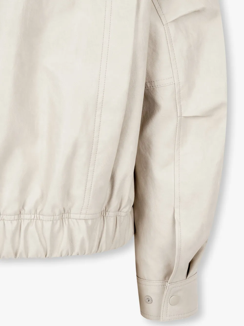 STUDIO TOMBOY Bomberjack van imitatieleer Beige