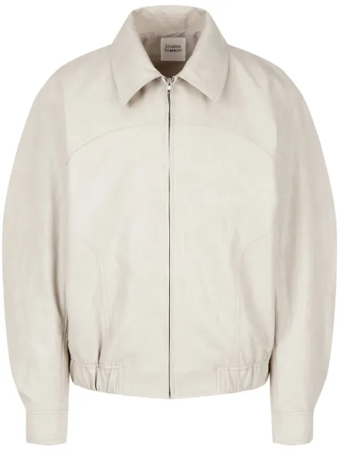 STUDIO TOMBOY faux-leather bomber jacket