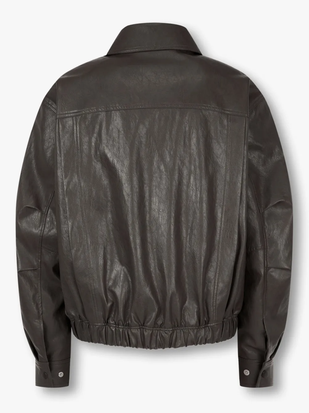 STUDIO TOMBOY faux-leather bomber jacket - Bruin