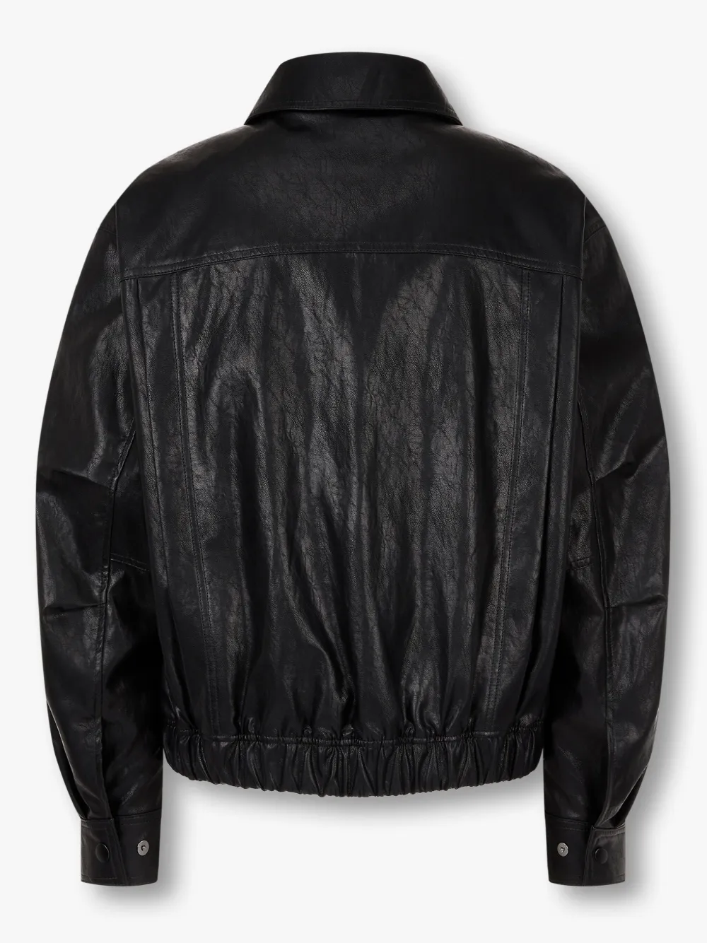 STUDIO TOMBOY faux-leather bomber jacket - Zwart