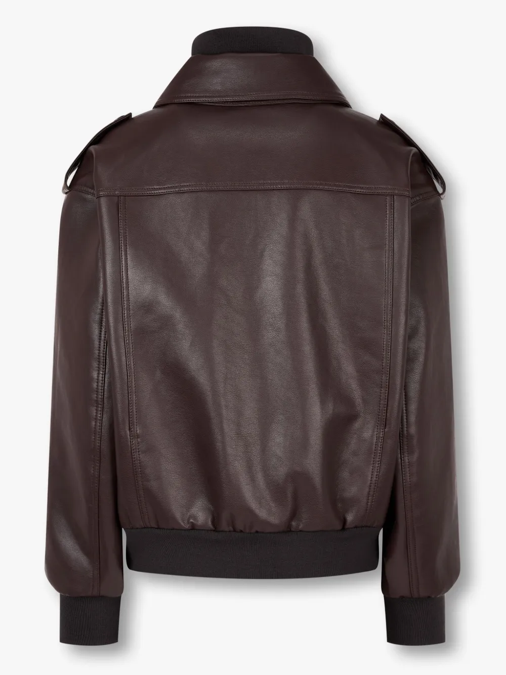 STUDIO TOMBOY faux-leather bomber jacket - Bruin