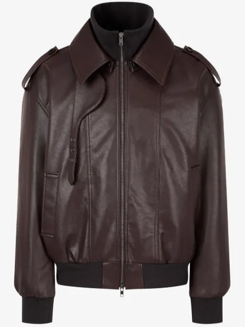 TOMBOY faux-leather bomber jacket