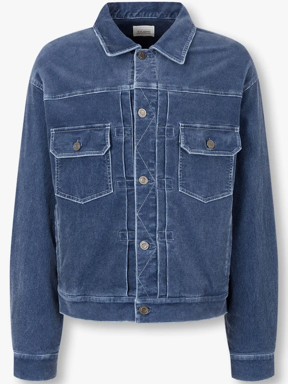 Studio Tomboy Corduroy Shirt Jacket In 蓝色