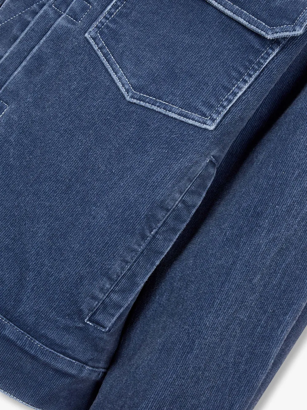 STUDIO TOMBOY Ribfluwelen shirtjack Blauw