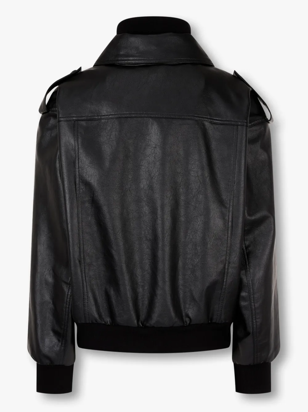 STUDIO TOMBOY faux-leather bomber jacket - Zwart