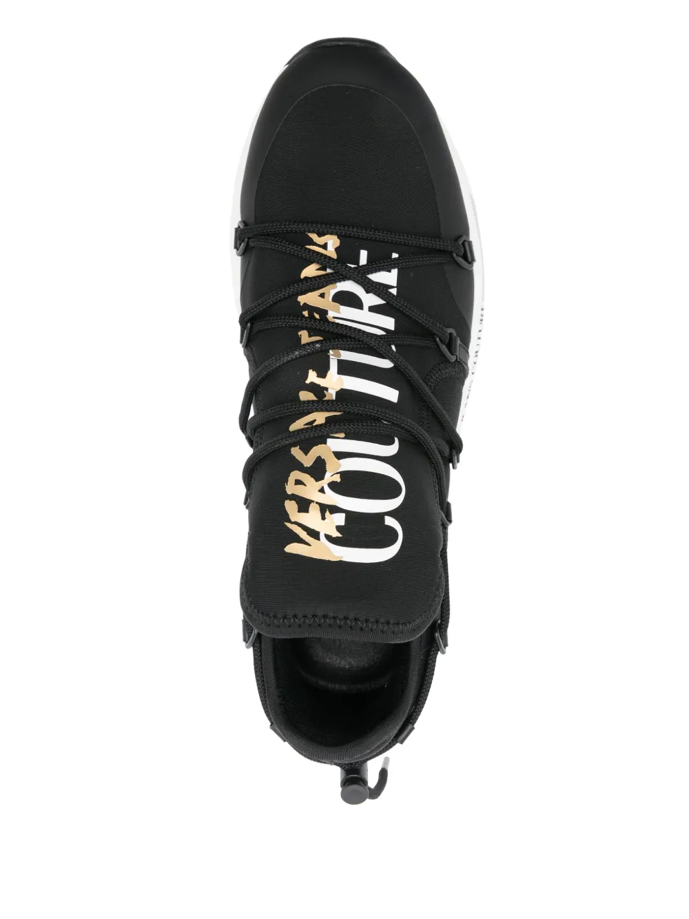 Versace Jeans Couture Sneakers met logoprint Zwart