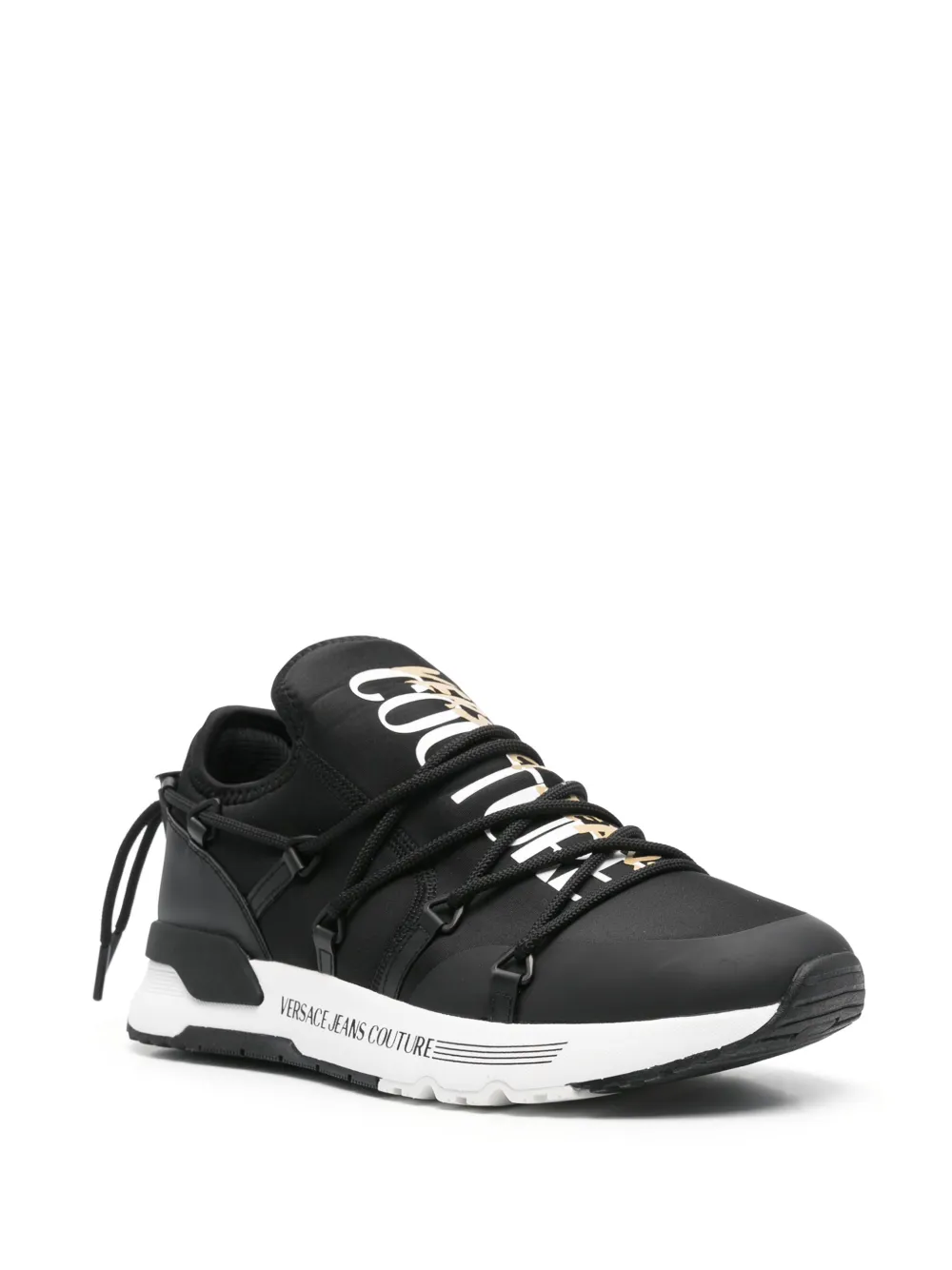 Versace Jeans Couture Sneakers met logoprint - Zwart